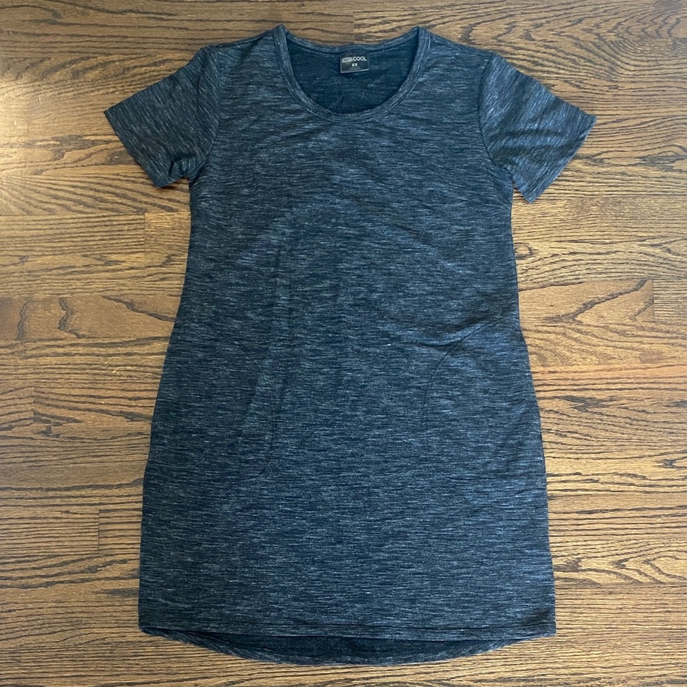 32 Degrees Cool Women’s Charcoal T-Shirt Dress Pockets S